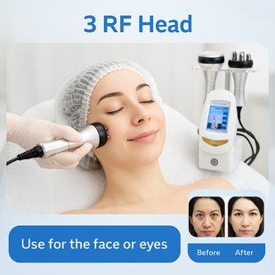 Built-in red light tightens and rejuvenates the face.